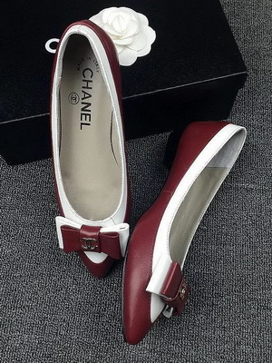 CHANEL Shallow mouth flat shoes Women--142